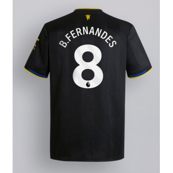 Manchester United Bruno Fernandes #8 Maglia Gara Terza Repliche 2025-26 Maniche Corte